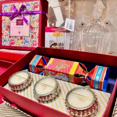 Another view of our festive 'Aatash' gift set, perfect for Diwali. The combination of light and sweetness makes it a classic and beloved gift.