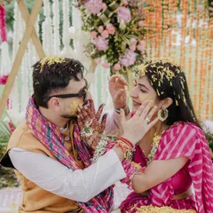 The pure, uninhibited joy of a Haldi ceremony. We focus on capturing the candid laughter and playful moments, where the true essence of your celebration shines through, surrounded by family and tradition.