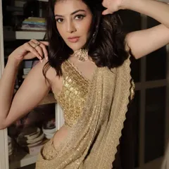 Styling the lovely Kajal Aggarwal with some festive glam. These soft curls on her shoulder-length hair create a look that's both elegant and easy to manage.