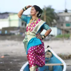 I take immense pride in creating authentic cultural looks. This is a traditional Koli look for Narali Pournima, complete with the typical saree drape and accessories. It’s a celebration of our heritage, perfect for festivals and themed photoshoots.