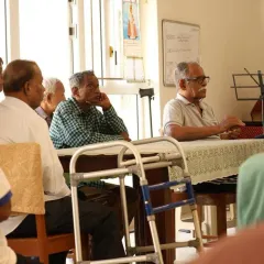 An audience completely captivated by the music. During our performance at The Little Sisters of the Poor, the residents were deeply engaged, listening intently to every note our students played. These moments of quiet connection are incredibly powerful.
