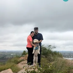 A perfect portrait from our TS Hills trek. Our adventures offer a fantastic opportunity for you and your family to bond with your dog against a stunning natural backdrop.
