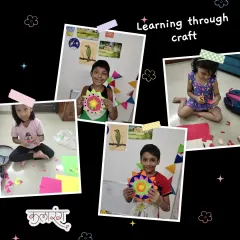 This collage showcases how we learn through craft. By cutting, pasting, and assembling, children develop fine motor skills and an understanding of shapes and colors, all while having fun.