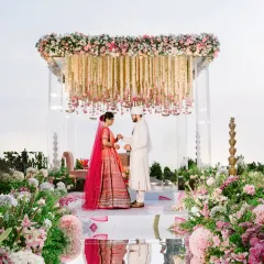 Some love stories are written in the stars, but this one was etched into the hills of Mahabaleshwar. We created this breathtaking mandap on a hilltop, a floating stage for Ritika and Samay's vows, with the sky as their witness.