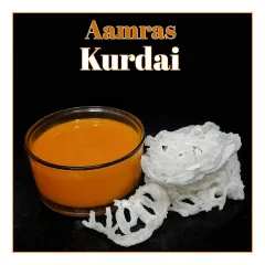 Aamras and Kurdai is a classic summer combination in Maharashtra. The sweet mango pulp pairs beautifully with the crispy, sun-dried wheat crisps. The Kurdai is also homemade, following a traditional, rigorous process.