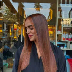 Here is a closer look at the spiced copper brown color. Notice how the light catches the different tones. I always make sure the color has dimension so it never looks flat.