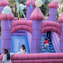 Watch your little ones' faces light up as they conquer our giant inflatable bouncy castle. Set up in our safe, green outdoor zone, it's a guaranteed source of endless jumping, sliding, and happy exhaustion for kids of all ages.