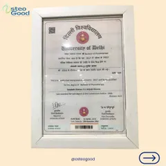 This is my Bachelor of Physiotherapy degree from the prestigious University of Delhi. My education forms the foundation of the evidence-based care I provide to all my patients.