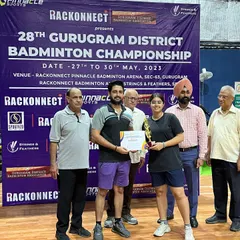 More success from the Gurugram District Championship. Here I am with one of my dedicated players, celebrating his hard-earned victory in the tournament.