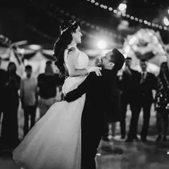 A timeless black and white portrait of the first dance. I focus on capturing the connection between the couple, creating an image that feels both classic and full of emotion.