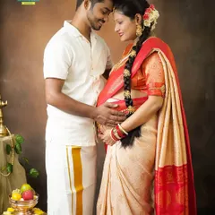 Celebrating heritage and new beginnings with a traditional South Indian style maternity shoot. We help you style these sessions with authentic attire and props to honor your family's culture.
