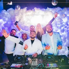 The crew behind the magic. Celebrating a successful New Year's Eve event at the Taj with the hosts and team. It takes a great team to throw a great party.