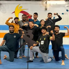 Behind every great competition is an even stronger team. Our coaches and staff getting ready for our inter-school gymnastics championship.
