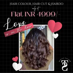 Love is in the hair. This Valentine's offer gave clients a complete hair makeover including color, cut, and hairdo for a flat rate.