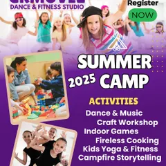 Here’s a quick look at what my Summer 2025 Camp is all about. This flyer breaks down all the activities we offer, from dance and music to fireless cooking and kids yoga, for children aged 3 to 10.