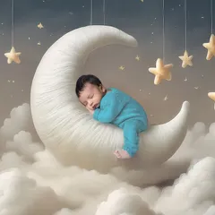 Sweet dreams are made of this. A newborn sleeps peacefully on a soft crescent moon, surrounded by stars. Our dreamy, imaginative setups turn your baby's first portraits into a fairytale.