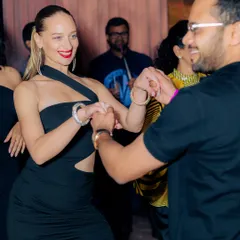 We love bringing people together to groove. Here's a moment from a fun Salsa social we hosted, where beginners and regulars alike could feel the rhythm and enjoy the night. No experience is needed, just a love for dance.