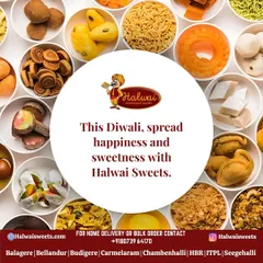 This Diwali, spread happiness with a wide assortment of my sweets and snacks, beautifully arranged and ready for your celebrations.