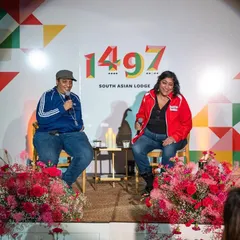 On stage for a panel discussion at the 1497 South Asian Lodge. I love these opportunities to sit down and talk about the intersection of culture, community, and art, sharing stories and ideas with other creators.