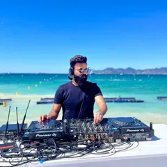 Spinning a set on the beach in Cannes, France. The vibe was just perfect with blue skies and great music. Taking my sound international and playing at beautiful locations like this is an incredible experience.
