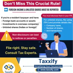 If you are a resident taxpayer with foreign bank accounts, overseas investments, or unlisted shares, you must disclose them in your ITR. Non-disclosure is a serious compliance issue that can lead to significant penalties. I have the expertise to handle these complex filings correctly.