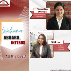 It is always a pleasure to welcome new talent. Here, we are welcoming interns from Amity University and Sushant University, who are joining us to gain practical legal experience.