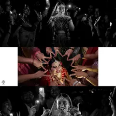 A collage dedicated to the bride and her besties, capturing the fun, the support, and the love of the bride tribe.