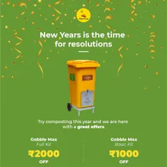 New Year's is a time for resolutions. Why not resolve to start composting? To help you get started, we have great offers on our Gobble Max composter, making it easier than ever to make a positive change in the new year.