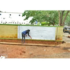 Every masterpiece starts with a blank wall. This was the beginning of a community art project in Mysore, where we primed the surface to prepare it for a new, vibrant story.