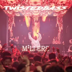 The energy at Millers in Pune was insane. This shot captures me hyping up a sea of people under my custom skull visuals.