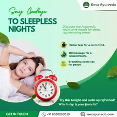 Say goodbye to sleepless nights with our Ayurvedic nighttime rituals. We guide you on using herbal teas, oil massages, and breathing exercises to calm your mind, relax your body, and achieve deep, rejuvenating sleep.
