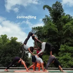 This is what community looks like. We lift each other up, literally. Acro Yoga is all about connection, trust, and finding strength together. So much love for my flowmies.
