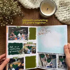 This 25th-anniversary scrapbook was a bittersweet project. It was filled with beautiful memories of a love that, sadly, didn't last. It's a reminder that even when things end, the memories are still worth cherishing.