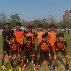 The victorious U13 team after their 4-0 win in the youth league.