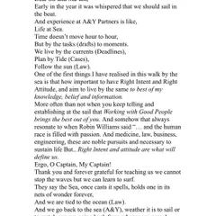 This beautiful, poetic message from our associate Karthiyani perfectly captures the spirit of our firm. We are so grateful for her words and her perspective on our shared journey in law.