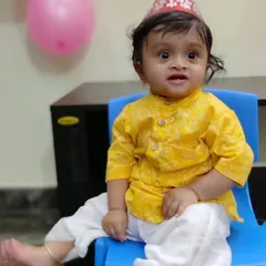 A dollop of sunshine! This little one is celebrating in our Yellow Mellow Kurta. It makes me so happy to see kids enjoying celebrations comfortably in my clothes.
