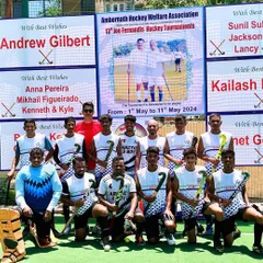 Our Desmond’s Sports Hockey team after their first win of the season, an 8-0 victory over IIT Powai at the Ambernath Hockey Welfare Association Tournament.