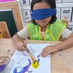 Have you ever tried painting blindfolded? This sensory art activity encourages children to rely on their sense of touch and intuition, leading to wonderfully free and expressive creations.
