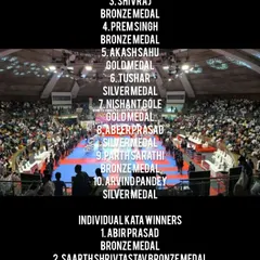 A list of our medal winners from the India Open International Karate Championship 2023. A proud achievement for the entire academy.