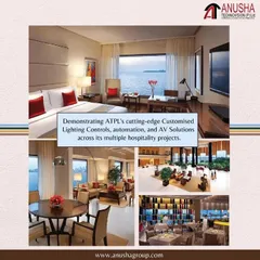 This collage demonstrates my cutting-edge customized lighting controls, automation, and AV solutions across multiple hospitality projects. I provide technology that enhances the guest experience from the lobby to the guest room.