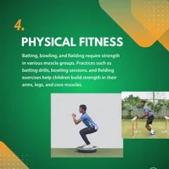Our summer camp curriculum includes dedicated physical fitness sessions. Players engage in exercises like balance training and hurdle drills to build strength and agility.