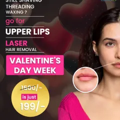 If you are tired of threading or waxing your upper lips, this is a great way to try our advanced laser treatment. This service targets the hair follicle directly, leading to a significant reduction in hair growth over a few sessions, giving you smooth skin.