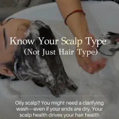Understanding your scalp type is more important than knowing your hair type. An oily scalp may require a clarifying wash even if your ends are dry. Your scalp's health dictates your hair's health, and I always build a routine starting from the roots.
