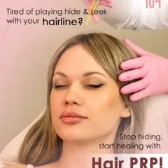 Tired of trying to hide a receding hairline? Our Hair PRP therapy is a healing solution that revives your natural hairline. We help you stop hiding and start the journey to hair revival.