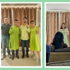 I love supporting my friends. We all wore mint green to cheer on our friend for his Icebreaker Speech at Toastmasters. Joining a social club is a great way for introverts to find like-minded people.