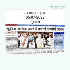 The Navbharat Times covered our story, highlighting how we are creating useful products from plastic waste. We are grateful for the support of the Startup India ecosystem.