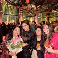Surrounded by happy clients and friends at a wedding. It's a joy to see everyone celebrating and to be a part of their special day.