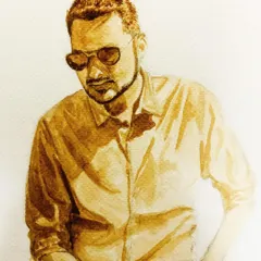 This is a time-lapse of a portrait I painted using only coffee. The natural sepia tones of the coffee create a unique warmth and depth, making it a perfect medium for a personalized commission.