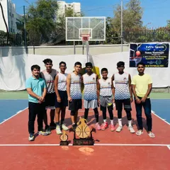 Our U17 boys' team celebrating their victory in the 5x5 basketball tournament. Moments like these are the result of hard work and great teamwork.