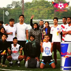 The winners and runners-up of the Uncaged Cup 2021 celebrating together. The energy is always high, especially with support from sponsors like Red Bull.